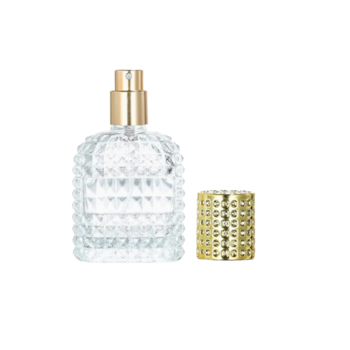 Sticla parfum reincarcabila 50ml. Dots cu capac auriu [5]