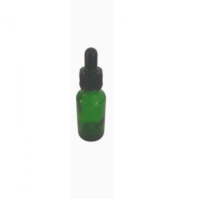 Sticla verde cu pipeta si capac negru 15ml  - set 5 buc [2]