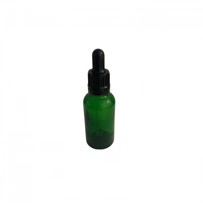 Sticla verde cu pipeta si capac negru sigilabil 30ml - set 2 buc [2]