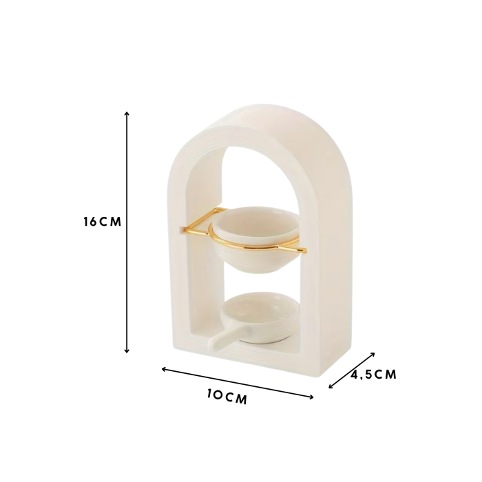 Suport din lemn cu vas ceramic, pentru aromaterapie [2]