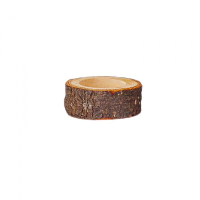 Suport din lemn pentru lumanare pastila 6 x 2,5 cm [2]