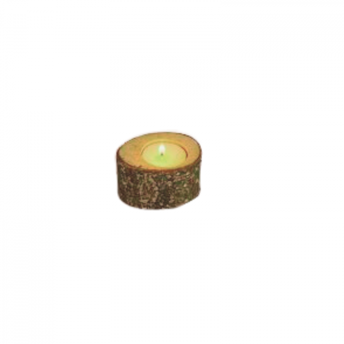 Suport din lemn pentru lumanare pastila 6 x 2,5 cm [4]