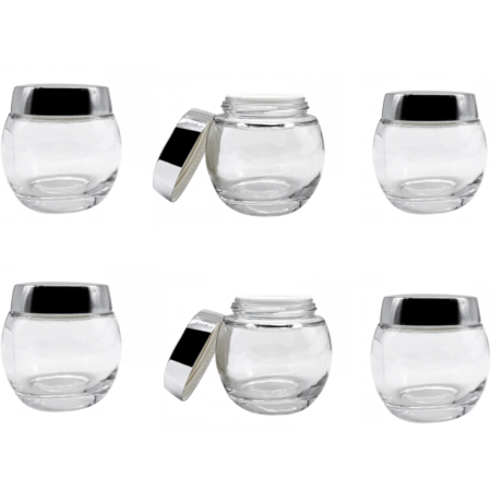 Borcan din sticla transparenta 120ml - 6 bucati