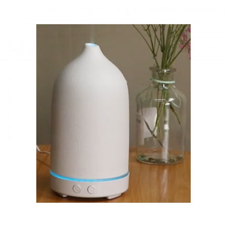 Difuzor aromaterapie ANA, material ceramic, lumina LED 7 culori, volum 100ml