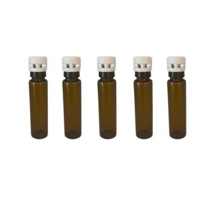 Sticlute cu picurator si sticlute cu pensula - Flacon din sticla pentru medicamente 10ml - set 5 buc