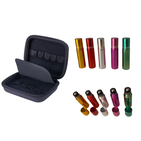 Geanta + 10 sticlute rollon culoare metalica de 10ml [2]