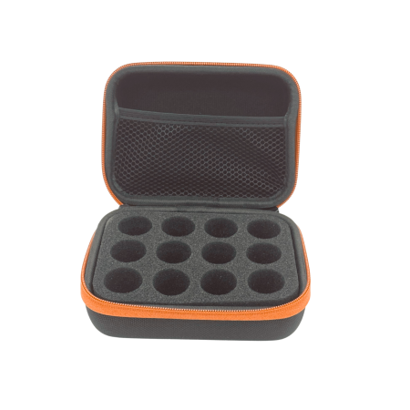 Geanta pentru 12 sticlute uleiuri esentiale, fermoar portocaliu [2]