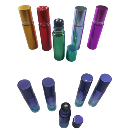 Sticlute rollon si creioane aromaterapie - Pachet 10 sticlute cu rollon de 10ml
