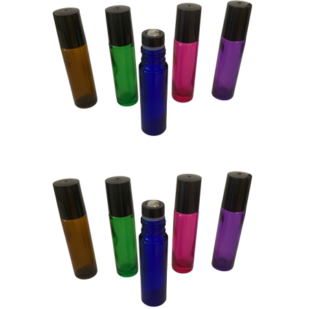 Set 10 sticlute colorate cu rollon de 10ml [1]