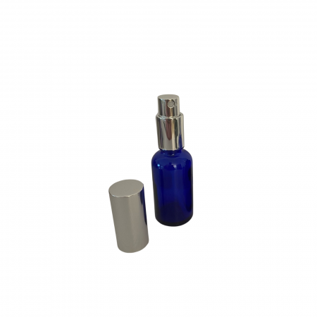 Recipient sticla albastra 30ml. cu capac spray  argintiu  - set 2 buc [2]