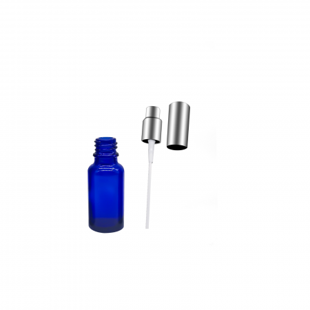 Recipient sticla albastra 30ml. cu capac spray  argintiu  - set 2 buc [4]