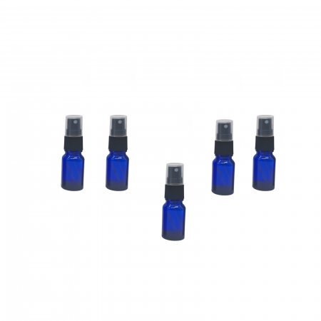 Recipient sticla albastra cu spray 10ml - set 5 buc [3]