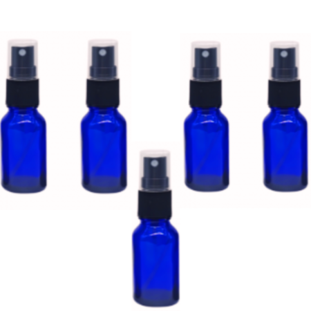 Recipient sticla albastra cu spray 15ml - set 5 buc [0]