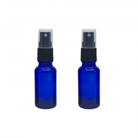 Sticlute cu pulverizator spray - Recipient sticla albastra cu spray 30ml - set 2 buc