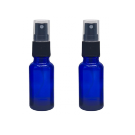 Sticlute cu pulverizator spray - Recipient sticla albastra cu spray 30ml - set 2 buc