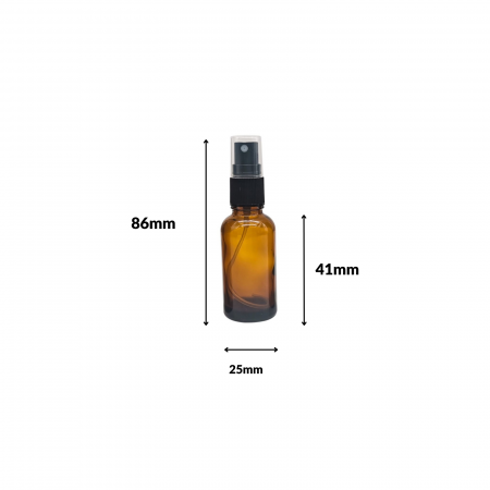 Recipient sticla ambra cu spray 10ml - set 5 buc [2]