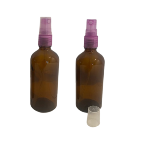 Recipient sticla ambra cu spray mov 100ml - set 2 buc [2]