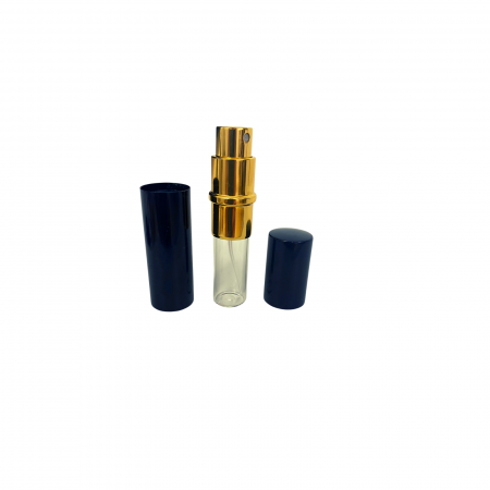 Recipient sticla cu spray 5ml. in carcasa aluminiu, culoare neagra [2]