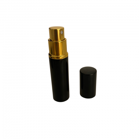 Recipient sticla cu spray 5ml. in carcasa aluminiu, culoare neagra [1]