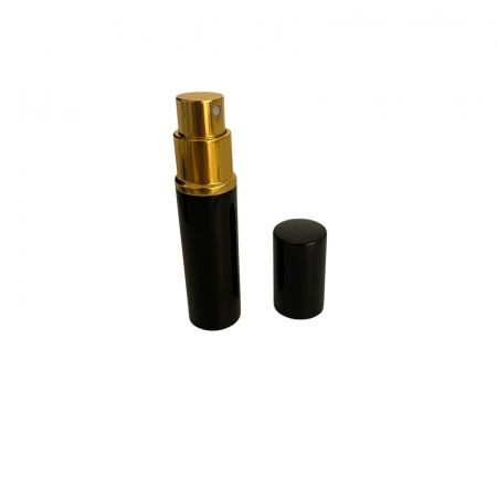 Recipient sticla cu spray 5ml. in carcasa aluminiu, culoare neagra [5]
