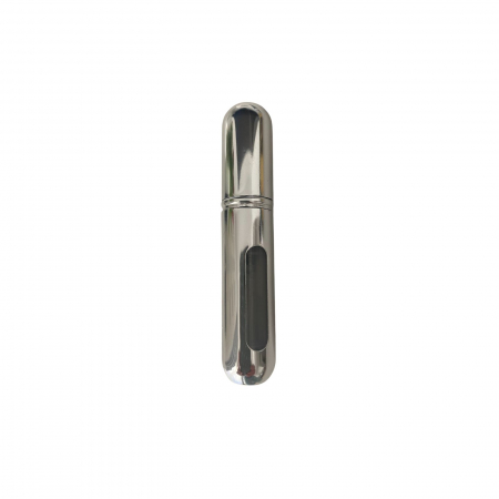 Sticlute pentru parfum - Recipient sticla cu spray 5ml in carcasa argintie, reincarcabil