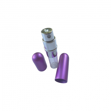 Recipient sticla cu spray 5ml. in carcasa aluminiu, culoare violet [2]