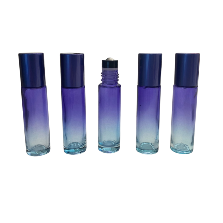 Sticlute rollon si creioane aromaterapie - Rollon albastru 10ml  - set 5 buc