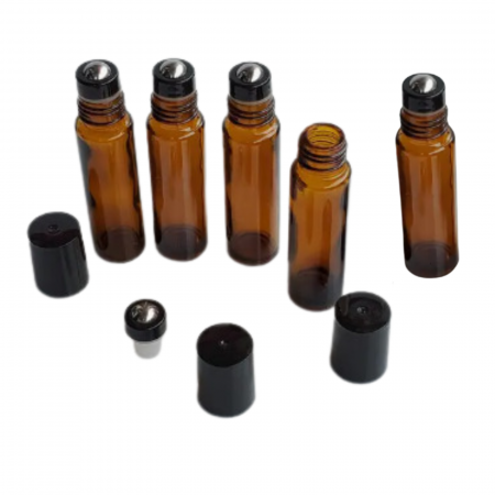 Sticlute rollon si creioane aromaterapie - Rollon ambra 10ml - set 5 buc