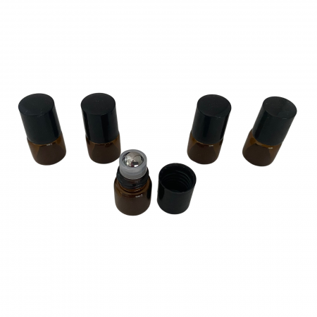 Sticlute pentru parfum - Rollon ambra 1ml - set 5 buc