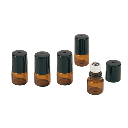 Sticlute pentru parfum - Rollon ambra  2ml - set 5 buc