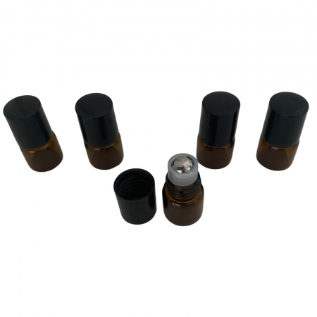 Sticlute pentru parfum - Rollon ambra  2ml - set 5 buc