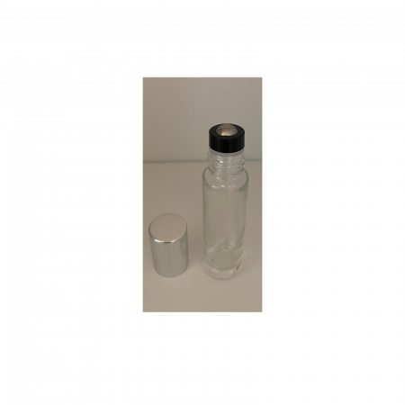 Rollon transparent 10ml, cu capac argintiu - set 5 buc [2]