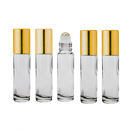 Sticlute pentru parfum - Rollon transparent, 6ml - set 5 buc