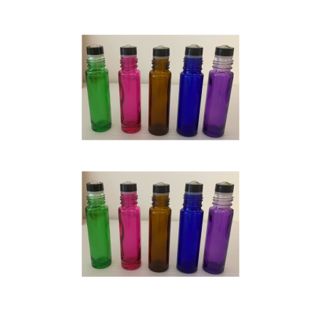 Set 10 sticlute colorate cu rollon de 10ml [2]