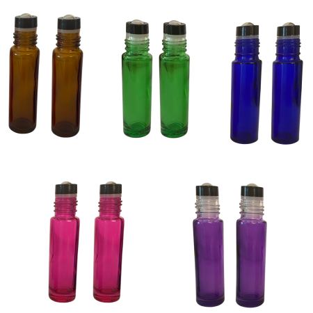 Idei de cadouri - Set 10 sticlute colorate cu rollon de 10ml