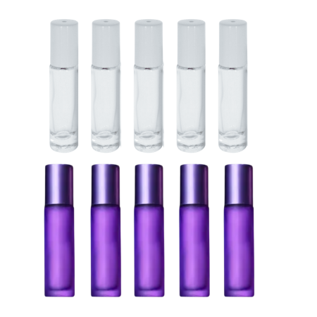 Sticlute rollon si creioane aromaterapie - Set 10 sticlute cu rollon de 10ml