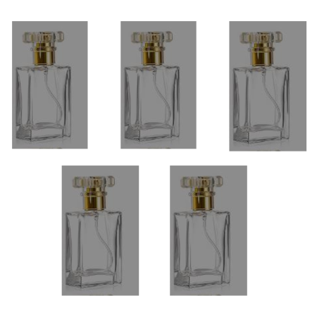 Sticlute pentru parfum - Set 5 recipiente pentru parfum 30ml, Rectangle