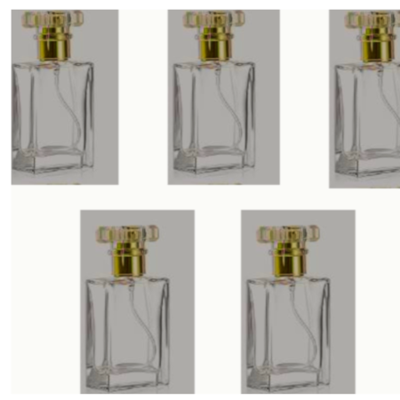 Sticlute pentru parfum - Set 5 recipiente pentru parfum 50ml, Rectangle