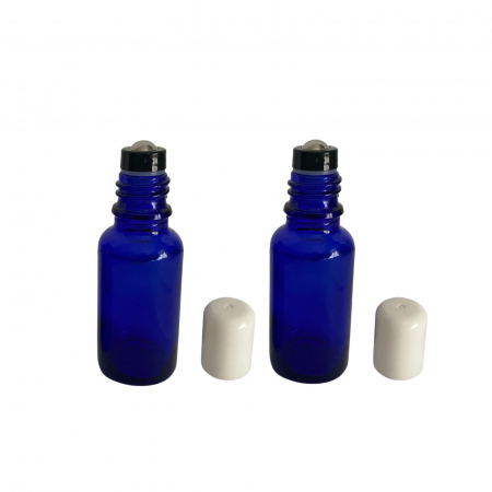 Sticlute rollon si creioane aromaterapie - Rollon albastru 20ml - set 2 buc