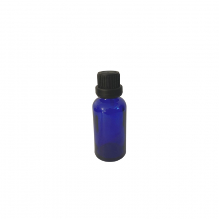 Sticla albastra cu capac tip 2 picurator sigilabil negru 30ml - set 5 buc [2]