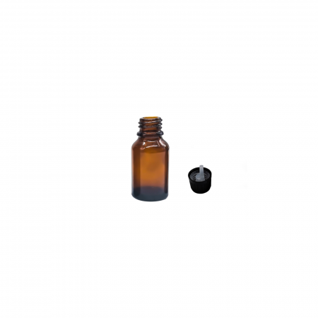Sticla ambra cu capac picurator sigilabil negru 10ml - set 5 buc [1]