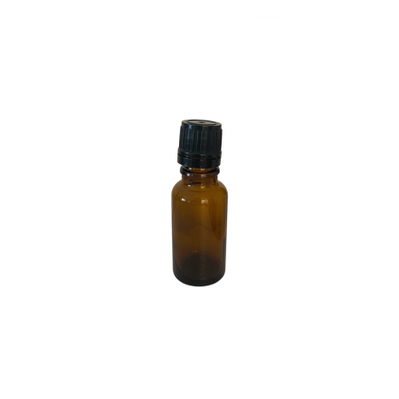 Sticla ambra cu capac picurator sigilabil negru 20ml - set 5 buc [2]