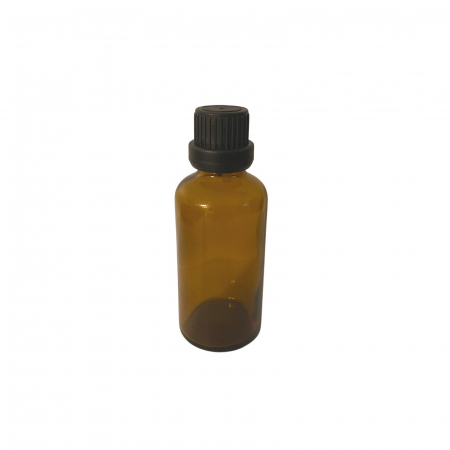 Sticla ambra cu capac tip 2 picurator sigilabil negru 50ml - set 5 buc [3]