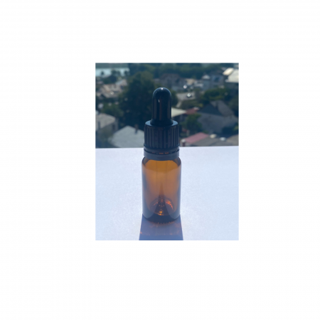 Sticla ambra cu pipeta si capac negru sigilabil 10ml  - set 5 buc [6]