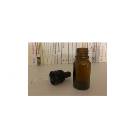 Sticla ambra cu pipeta si capac negru sigilabil 10ml  - set 5 buc [5]