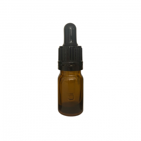Sticla ambra cu pipeta si capac negru sigilabil 5ml - set 5 buc [1]