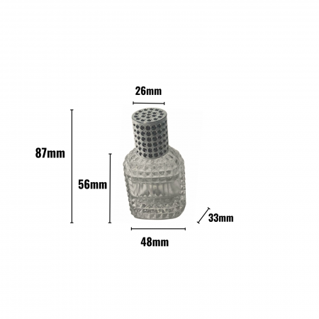 Sticla parfum reincarcabila 30ml. Dots cu capac argintiu [1]