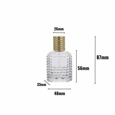 Sticla parfum reincarcabila 30ml. Dots cu capac auriu [1]