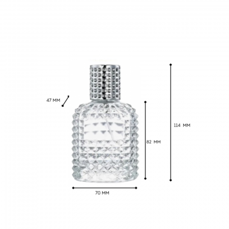 Sticla parfum reincarcabila 100ml. Dots cu capac argintiu [1]