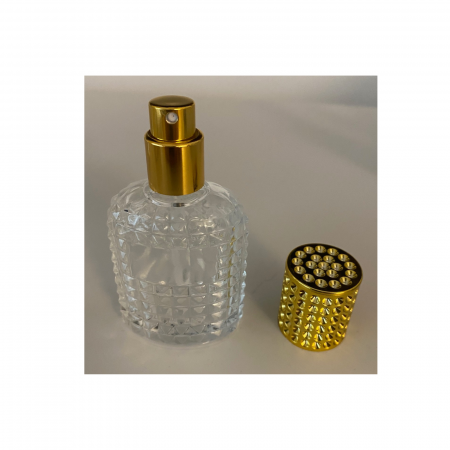 Sticla parfum reincarcabila 50ml. Dots cu capac auriu [4]